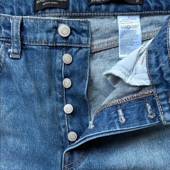 Banana Republic Women’s Mid-Rise Stovepipe Button Fly Jeans Size 27 - Picture 6 of 13